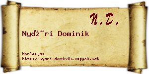 Nyári Dominik névjegykártya